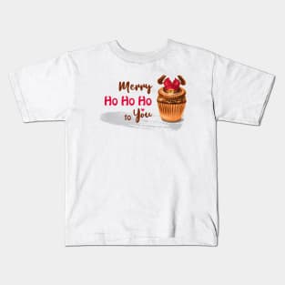 Christmas Santa Claus Cupcake Kids T-Shirt